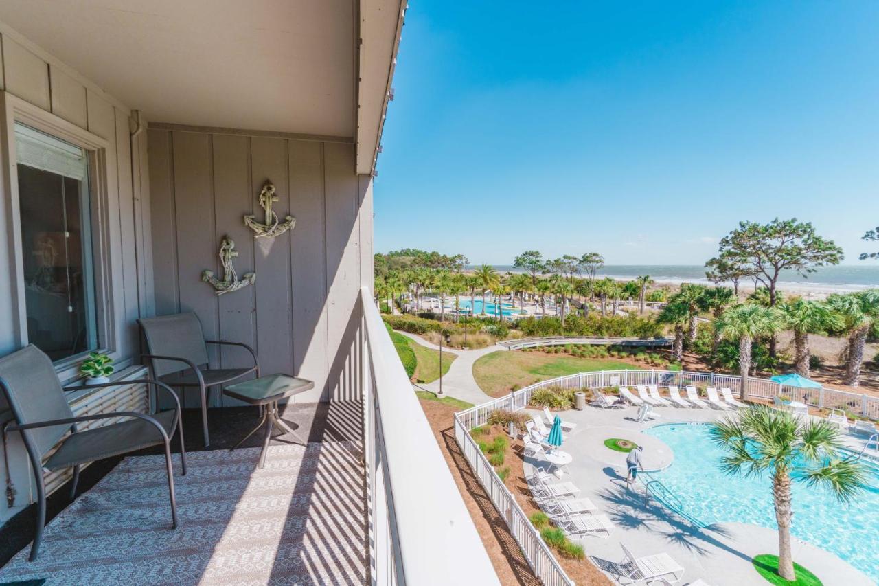 Stunning Views!!-Oceanfront Villa-Heated Pool-Private Balcony-Tiki Bar-Walk To Coligny Plaza Hilton Head Island Exteriér fotografie